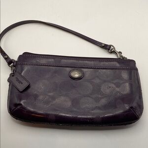 Coach Large Purple Wristlet/Wallet
